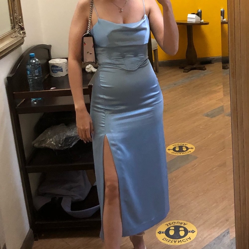 Zara Satin Midi Dress